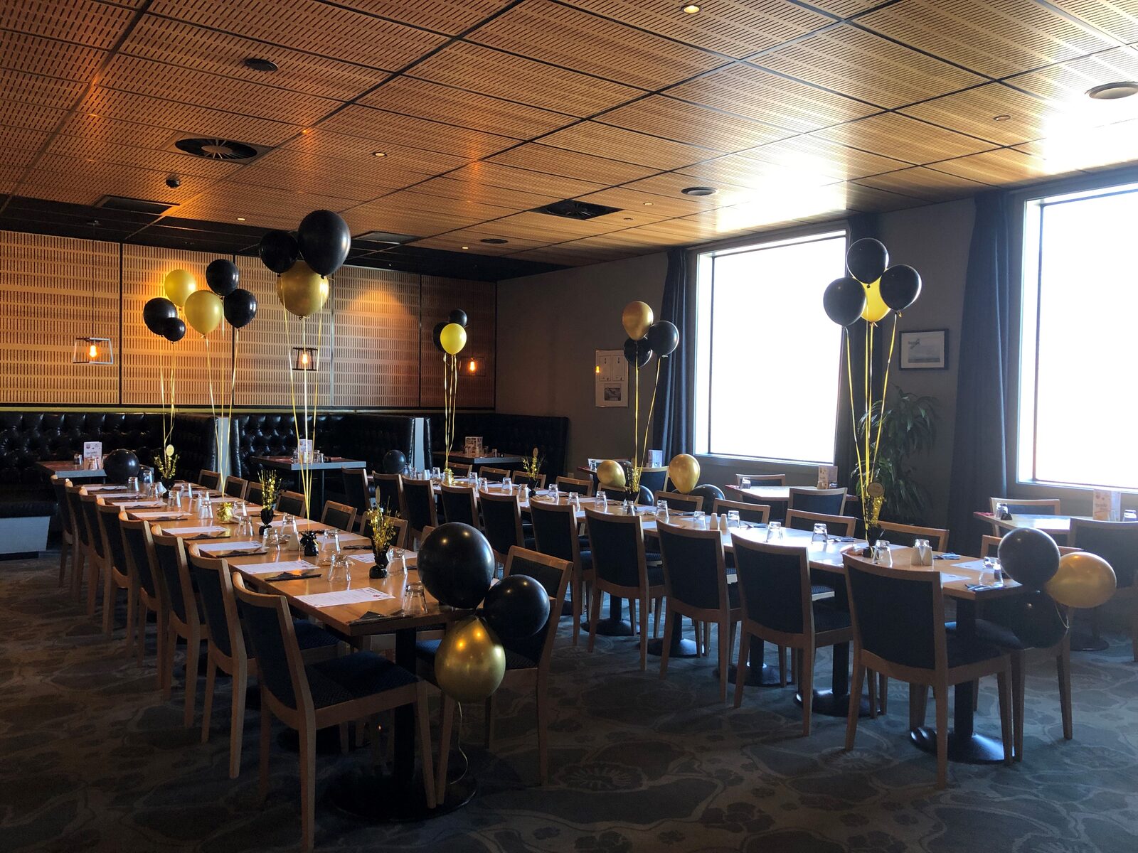 The Spitfire Restaurant set for a celebration