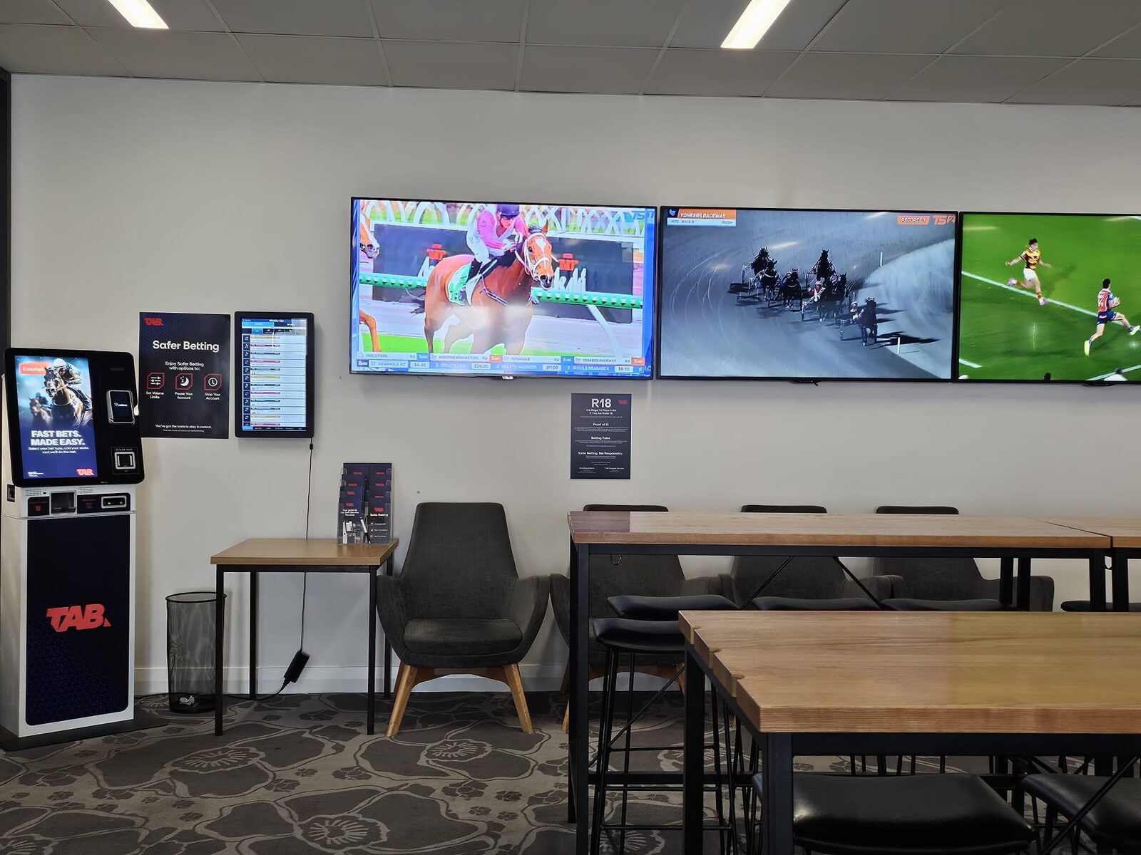 TAB and Sky sports screens